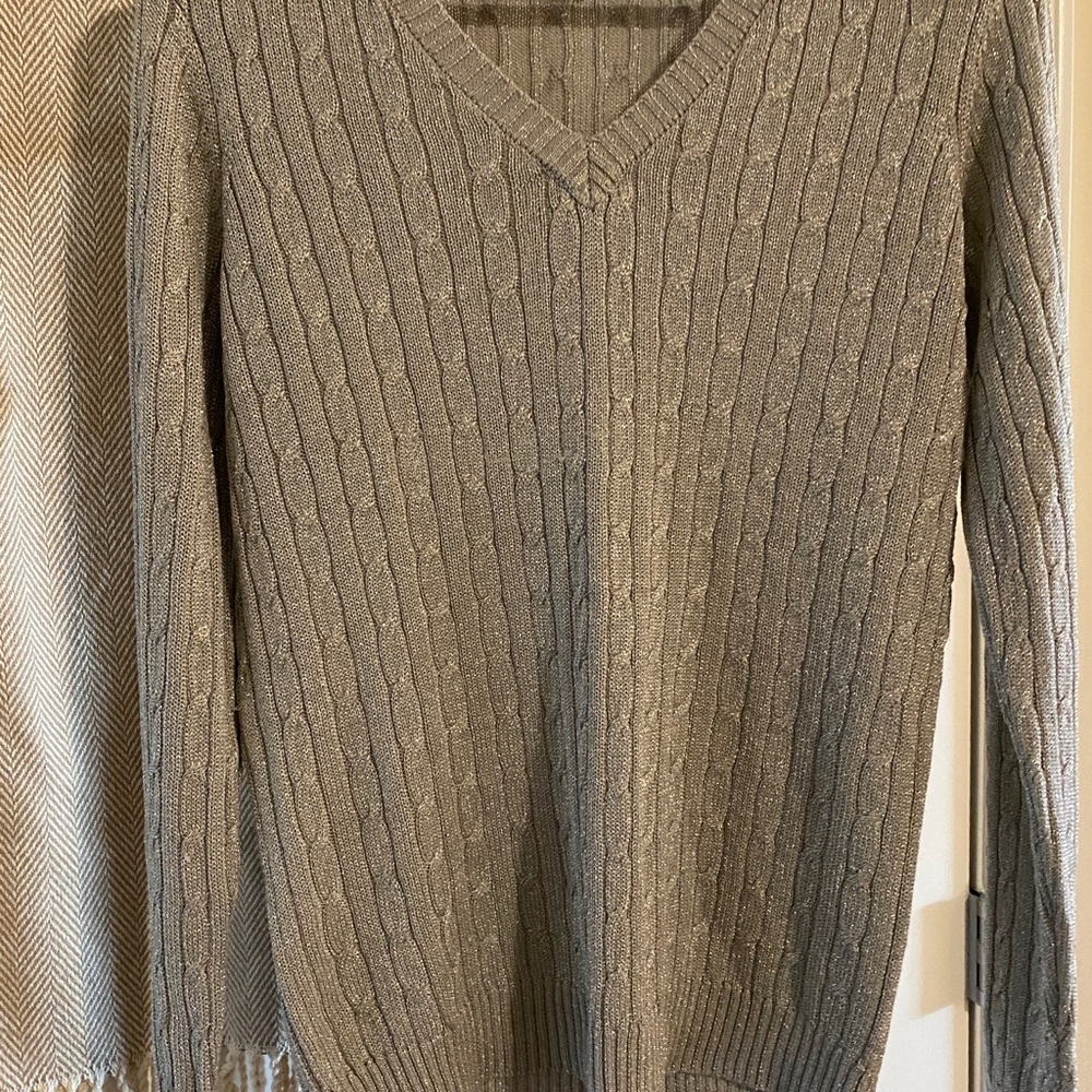 Charter Club womens V- neck light sweater